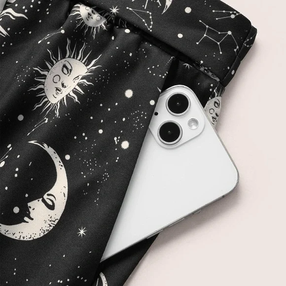 NWT-BloomChic Black Sun and Moon Wide-Leg Pants (plus size 26) - Picture 3 of 8